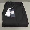 Rouen Golf Pants Men 8 Pockets Water Resistant Flat Front - 30"/32"/34" Chino Dress Pants Lightweight Stretch Casual Trousers, Black, Size 34Wx32L