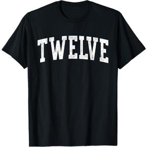 Twelve Minimalist 12th Birthday Design 12-Year-Old T-Shirt
