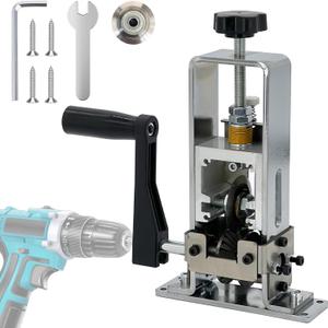Wire Stripper 1-25mm Tool Wire Stripper Machine for Hand Crank or Drill Powered Manual Can be Fixed or Removed Cable Stripper for Copper Scrap RecyclingSilver