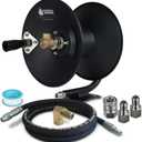 ESSENTIAL WASHER Pressure Washer Hose Reel 50 FT Kit | 4000 PSI Power Washer Hose Reel | Made For 3/8" Hose | Comes With Additional Accessories | (Assembly Required)