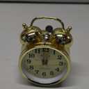 Vintage Alarm Clock, Manual Wind Up Loud Alarm Bell Clock Mechanical Gold Clock for Bedrooms Living Room