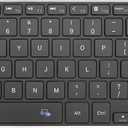 Rii 2.4G Wireless Keyboard,Bluetooth Keyboard(BT 5.1+2.4G),Aluminium Alloy Portable with Touchpad for Computer,PC,Tablet,iPad,Android TV Box,Smart TV,Windows,Mac (Black)