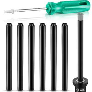 10" Popup Riser Extensions Compatible with Rain Bird 1800, Sprinkler Head Riser Extender with RotorTool Screwdriver Fits 1/2 Male/Female, Garden Lawn Irrigation Spray Head Upgrade, 7 Set