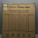 Cumbor 29.7-40.6" Baby Gate for Stairs, Mom's Choice Awards Winner-Dog Gate for Doorways, Pressure Mounted Auto-Close Pet Gates for Dogs Indoor, Safety Child Gate with Easy Walk Thru Door, White