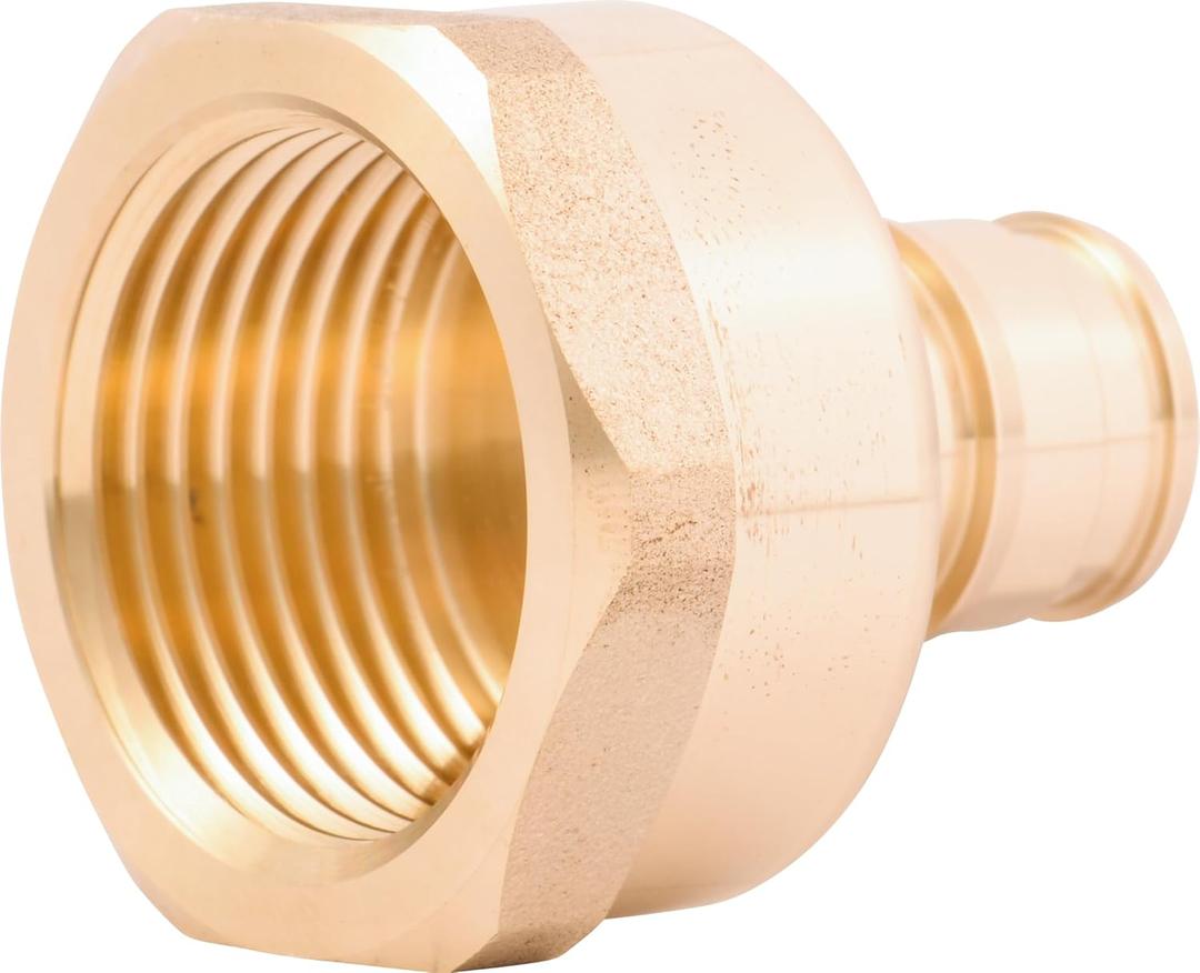 SharkBite 1/2 Inch x 3/4 Inch Expansion FNPT Adapter Fitting for PEX-A Pipe, Brass Plumbing Fittings, Female NPT Adapter for PEX-A Tubing, UAB068LFA