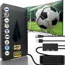 2025 Upgraded HD TV Antenna, 2500+ Miles Range Indoor Outdoor Digital TV Antenna for Smart TV, Support 4K 1080p Fire tv Stick and Old TVs HDTV Local Channels with Signal Booster - 35ft Long Cables