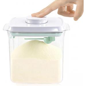 Cozey Daily Formula Dispenser Container with Scraper and Scoop 730g Milk Powder BPA-Free Airtight Formula Storage Container 1700ml - Non-Slip Design (Rectangle 1700ml - Gray)