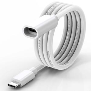 USB C Extension Cable 6.6FT for Power Charging, White Waterproof USBC Male to Female Extender Cord 45W Charging Compatible with Ring USBC Solar Panel,Security Camera,Mag-Safe Charger,Phone