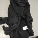 Zaitun Men's Full Zip Up Hooded Cardigan Sweater with Pockets (Medium, Black)