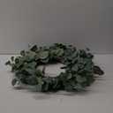 Eucalyptus Wreaths for Front Door 20", Handmade Green Leaves Wreath for Summer, Spring and All Seasons, Greenery Floral Wreath for Wall and Outside