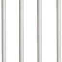 Generic White Aluminum Drapery Curtain Wand Pull Rod w/Swivel Snap & Handle White (4 Pack - 36""), Silver