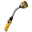 RESTMO Watering Wand Heavy Duty, Metal Garden Hose Wand with 10 Spray Patterns, 15-Inch Long Hose Nozzle Sprayer with Thumb Flow Control, Ideal to Water Hanging Baskets and Shrubs, Yellow