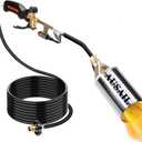 Propane Torch Weed Burner,Blow Torch,Heavy Duty,High Output 2,400,000 BTU,Flamethrower with Turbo Trigger Push Button Igniter and 10 FT Hose for Roof Asphalt,Ice Snow,Road Marking,Charcoal