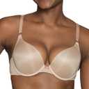 Vanity Fair Women's Ego Boost Push Up Bra, Adds Up to One Full Cup Size, Underwire Push Up Bras for Women (34B, Beige)
