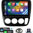 Naifay Android Car Stereo Radio for Honda CRV 1997 1998 1999 2000 2001 with CarPlay Android Auto, 9inch Touch Screen for Honda CRV Car Stereo Bluetooth GPS WiFi SWC FM Backup Camera (Manual A/C)