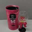 50 and Fabulous Birthday Wine Glass for Women | Fun Gift for Woman Turning Fifty Years Old | Mom, Best Friend, Aunt, Cousin, Co-Worker | Big 23 oz, 8.8 Inch Wine Glass