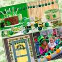 3 x Sratte 12 Pcs St Patricks Day Ball Ornaments 2 Inch Green Shamrock Sequin Hanging Ball Ornaments Green Irish Ornament for Tree Decoration Glitter Clover Decor for St. Patrick's Day Festival Decoration