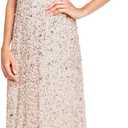 Adrianna Papell Women's Scoop Back Sequin Gown, Blush, 18