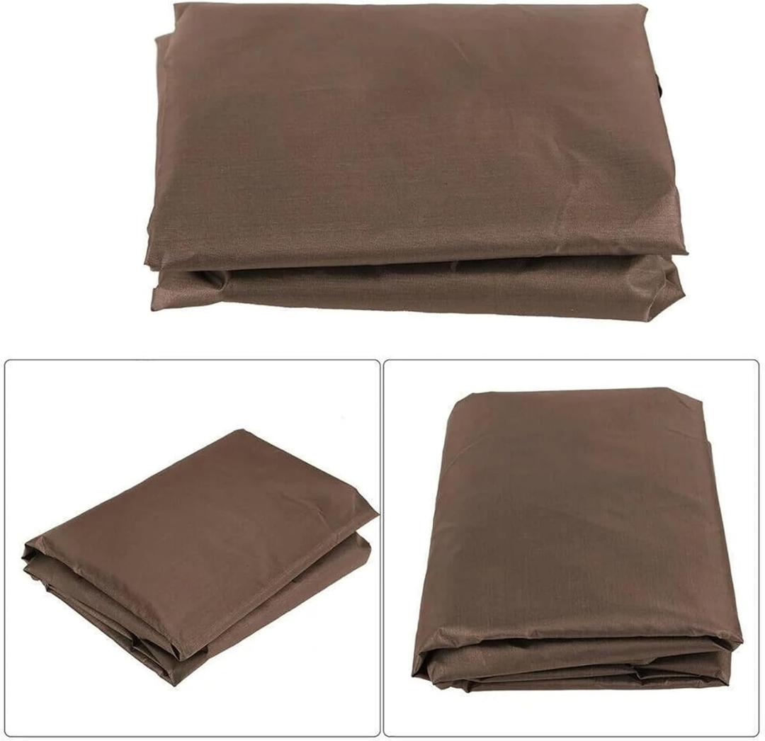 Canvas Tent 12x20Ft for Glamping Family Camping Zipped Removable Floor Brown No Brand