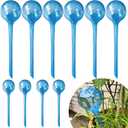 MOONSOUND Self Watering Globes for Plants - 10pcs Automatic Watering Bulbs for Indoor & Outdoor Potted Plants, Vacation Plant Care, Water Conservation Device (A. Blue-6L4S)