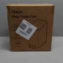 Cesun Small Bathroom Trash Can with Lid Soft Close, Step Pedal, 5 Liter / 1.3 Gallon Stainless Steel Garbage Can with Removable Inner Bucket, Waste Basket for Bathroom, Bedroom (White)