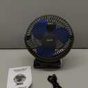 xasla 10000mAh Portable Rechargeable Clip on Fan, 8-inch Battery Operated, 4 Speeds, 24 Hours Work Time for Outdoor, Camping, Golf Cart, Home & Office Use (Blue)