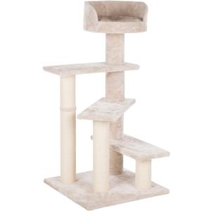 TRIXIE Tulia Senior Cat Tree with Scratching Posts, Four Platforms, Padded Top Platform, Cream Medium