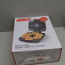 Dash Multi Mini Heart Waffle Maker - Waffle Maker for Family Breakfasts - Dual Nonstick Heating Plates & Easy-Release Surface - Compact & Fast-Heating - Red Heart