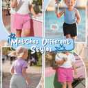 4 Pack Toddler Girl Shorts, 18m-5t | Baggy Pull On Athletic Shorts with Pockets, Elastic Waist SweatShorts, Back to School, Summer Casual Daily Wear, Comfortable