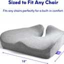 C CUSHION LAB Patented Pressure Relief Seat Cushion for Long Sitting Hours on Office/Home Chair, Car, Wheelchair - Extra-Dense Memory Foam for Hip, Tailbone, Coccyx, Sciatica - Wellness Green