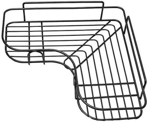 Heart Stainless Steel Shower Caddies Bathroom Wall Shelf - Kitchen Corner Shelves,Waterproof Shelves for Floating Storage,Storage Rack for Living Room Kitchen (Black)