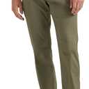Lee Men's Extreme Motion Flat Front Slim Straight Pant (36W x 32L, Muted Olive)