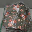 TOURBON Canvas Cycling Bag Bike Pannier Rear Seat Bag Bicycle Grocery Rack Trunk (Green with Flower)