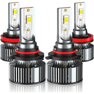 Compatible For Dodge RAM 1500 2500 3500 High Low Beams Light Bulbs 2009 2010 2011 2012 2013 2014 2015 2016 2017 2018 2019 2020 2021 2022 2023, 6500K White, 500% Brightness, for Off-Road Use Only, 4PCS