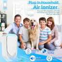 2026 Upgraded Air Ionizers for Home, 8 Pack Negative Ion Air Purifier Plug In, Whisper-Quiet Dust Mites Killer & Odor Eliminator for Bathroom, Bedroom, Kitchen, Pet Areas, Filterless