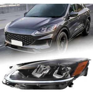 Duolctarms W/DRL Headlight Halogen Headlight Headlamp Assembly Compatible for 2020-2022 Ford Escape SE/SEL/SE SPORT W/Bulb Left Driver Side