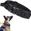 Xqpetlihai Upgraded AirTag Dog Collar Waterproof Tactical Dog Collar with AirTag Holder Heavy Duty Dog Collars for Large Dogs (BlackL (Large (Pack of 1))