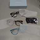 IBOANN Chic & Comfy Blue Light Glasses for Women - 3-Pack Round Frames, Screen-Ready Style with UV Protection Coating