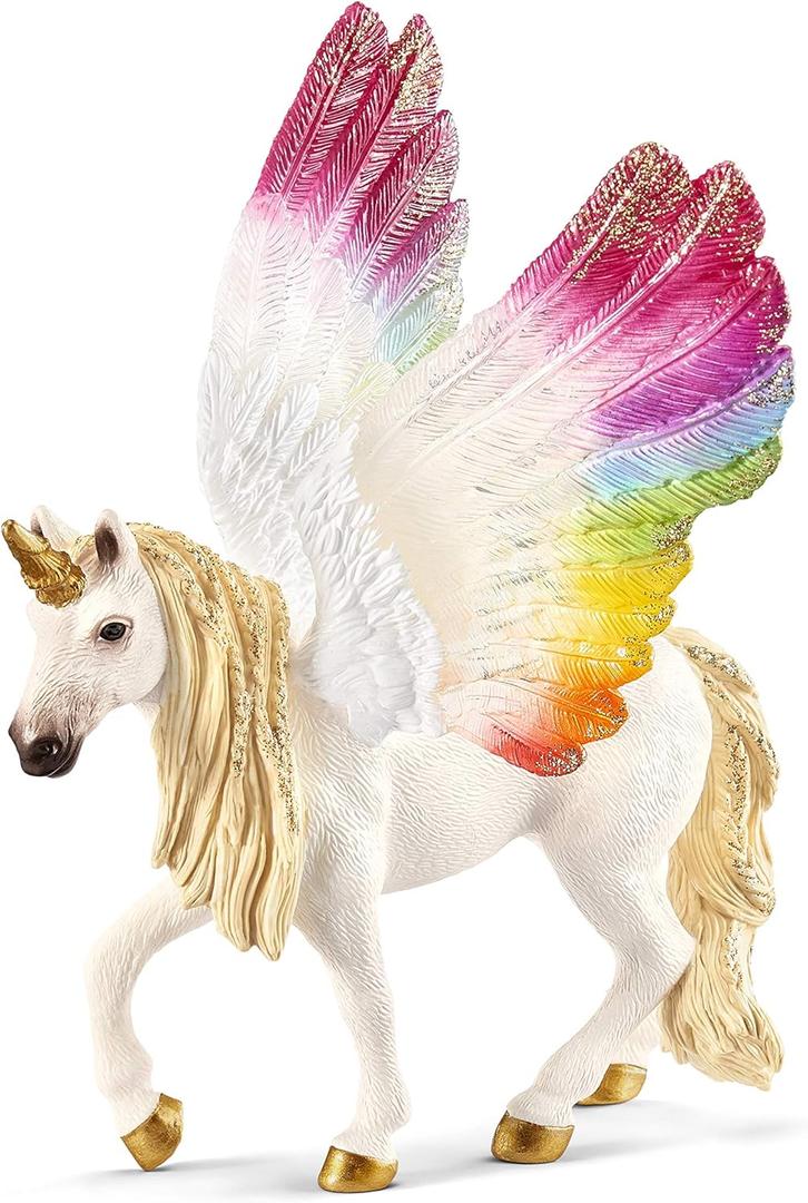 Schleich bayala - 7" Rainbow Unicorn Figure - Unicorn Toy for Girls and Boys - Fantasy Horse Figurine for Kids Ages 5+