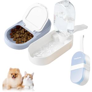 Dog Water Bottle, Dog Bowl 2-in-1, Food Container Large Enough for Dog Treats, Steak, Sticks, Bars, Portable Pet Water Dispenser for Hiking, Travel, Cat Bowls and Pet Water Bottle (Blue)