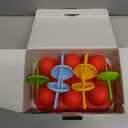 Miaowoof Silicone Popsicles Molds for Toddlers, 6-Cavity Non-BPA Premium Silicone Small Popsicle Molds, Ice Pop Mold with 6 Colorful Reusable Sticks for Kids (Red)