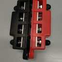 FEITON Power Distribution Block, 12V 150A Bus Bar, 5/16" Studs Terminal Strip, 12-48V Heavy Duty Terminal Block, Positive & Negative Junction Block with Cover, RV Car Marine Automotive Battery Busbar