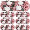 Pack of 6 Artificial Flower Wedding Arch Decorations, 18 inch Floral Centerpieces for Party Bridal Shower Event Table Wall Arrangement - Dusty Rose