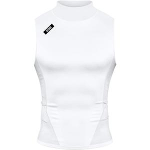 Nxtrnd Men's Turtleneck Compression Tank Top, Sleeveless Mock Neck (White, S)