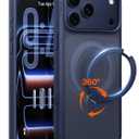 TORRAS Ostand Q3 Spin for iPhone 17 Pro Case with 360 Magnetic Stand, Fit for MagSafe, Camera Control, Built-in Kickstand, 4X Military-Grade Shockproof Slim Phone Case for iPhone 17 Pro, Deep Blue