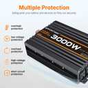 3000W Power Inverter, 12V DC to 110V/120V Modified Sine Wave Inverter with 3 AC Outlets, USB Port, Wired Remote Controller, Car Power Inverter for RV, Truck, Boat, Camping, Off-Grid