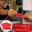 ESSENTIAL 4000 Pcs (2000 Pairs) Raffle Tickets Double Roll, Red Raffle Tickets Roll with Name and Phone Number, for Raffle, Events, Classroom, Entry, Class Reward & Door Prize (Red)