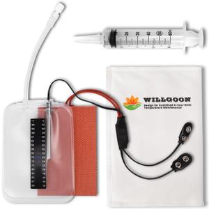 Electric Urine Warmer, Maintains 37C/98.6F for Up to 4 Hours, Equipped with Visual Temperature Strip, Temperature Sensor for Real-Time Monitoring, Flexible Heating Pad for Uniform Heating