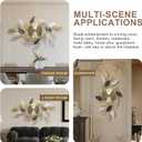 Gold Wall Clock, Quartz Silent Movement, Abstract 3D Metal Wall Art Decor, Large