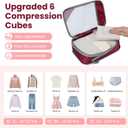 Compression Packing Cubes for Travel, Lightweight Vacation Travel Essentials, Travel Accessories for Suitcase Organizer Bags Set, Durable Luggage Organizer